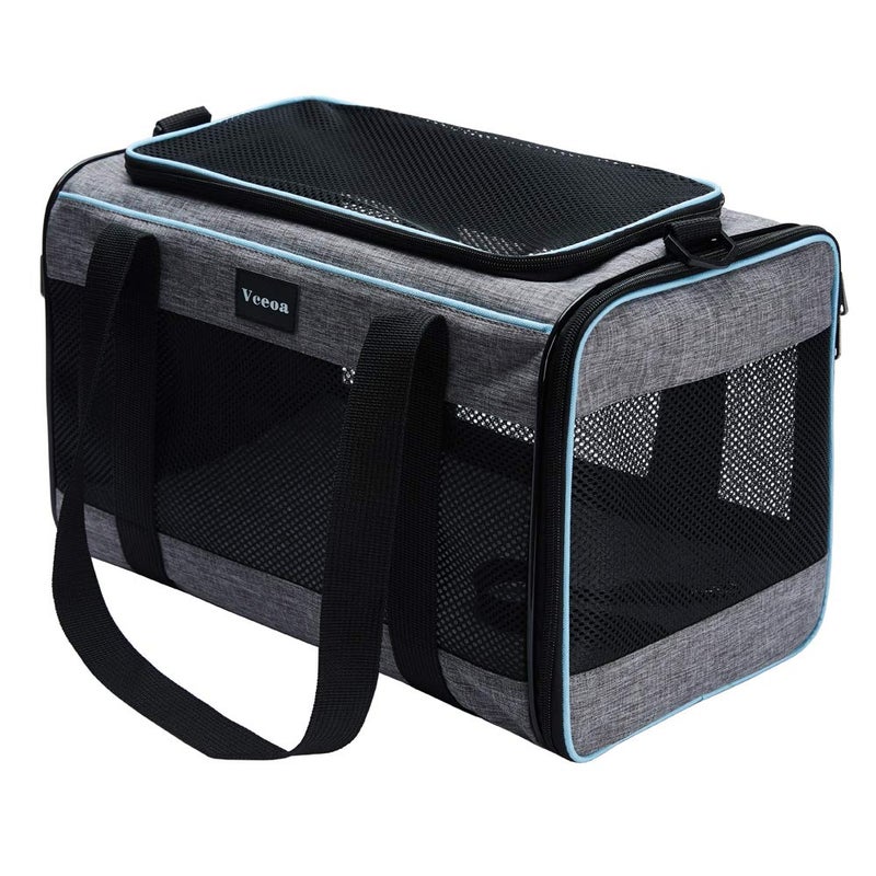 Vceoa 17.5x11x11 Inches Cat, Dog Carrier for Pets Up to 16 Lbs, Soft-Sided Cat Bag Animal Carriers Travel Puppy Carry As a Toy of Fabric Pet Home - Image 3
